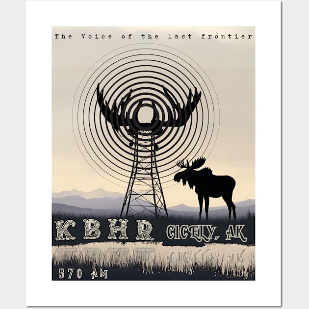 KBHR Moose Antenna Ad Wall Art by Ironymaiden 